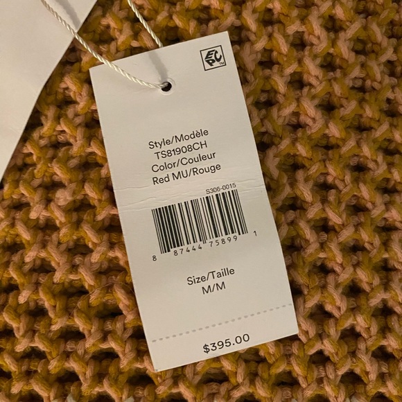 NWT Derek Lam 10 Crosby Striped Color Block Crew Neck Modale Sweater Sz… - Picture 9 of 10